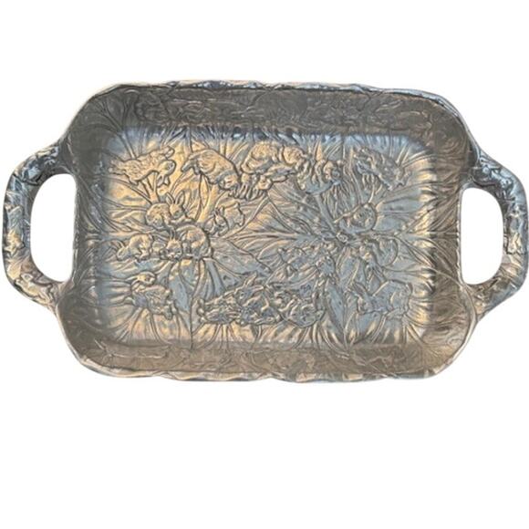 Vintage Arthur Court 1990 Rabbit Bunny Rectangle Casserole Dish Tray - Picture 1 of 10